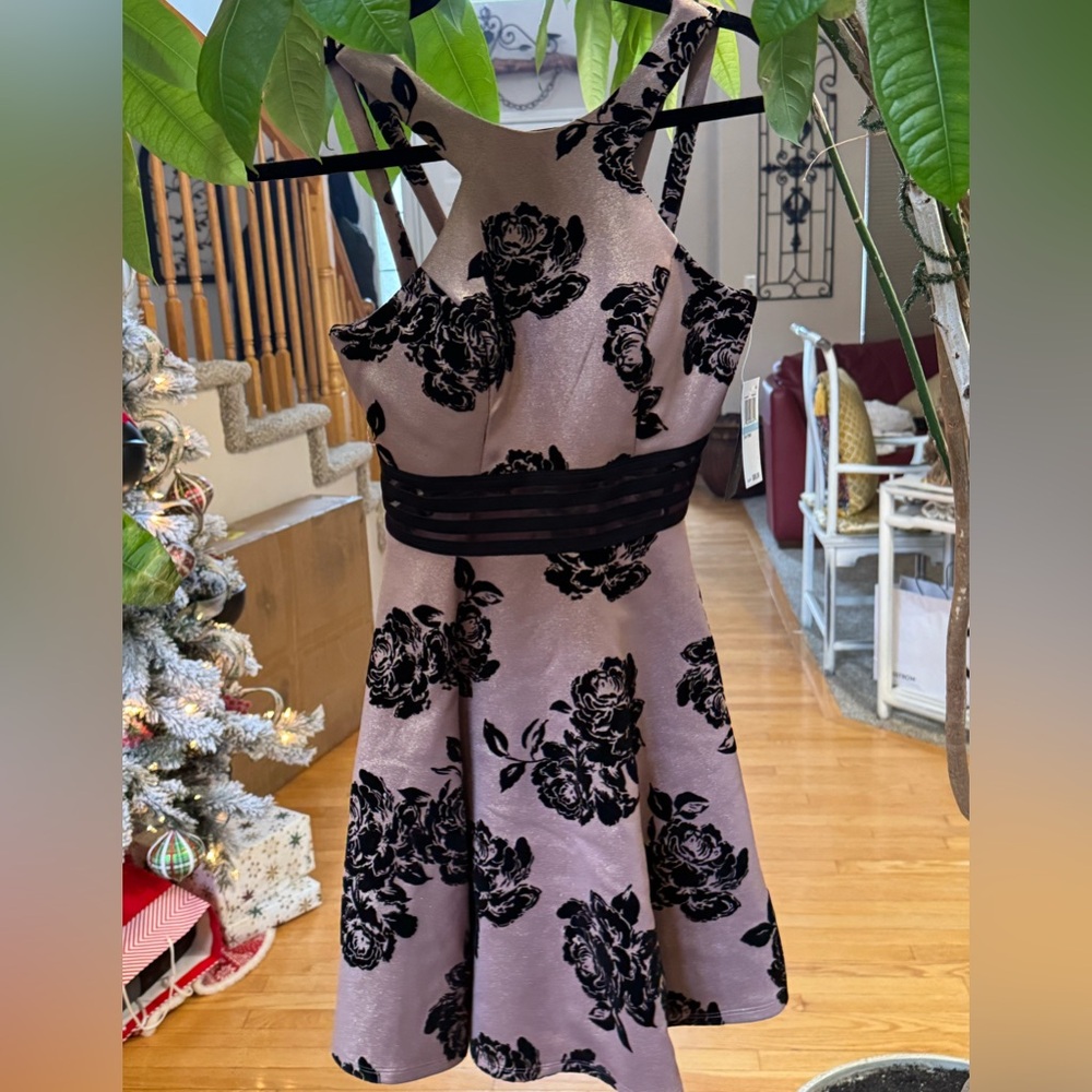 City Studio Black Floral Mini Dress